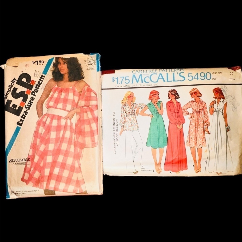 Vintage Women’s Simplicity ESP Extra Sure & McCall’s Care Free Pattern